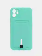Мятный силиконовый чехол для Apple  iPhone 11 (Айфон 11), чехол на айфон 11 с карманом