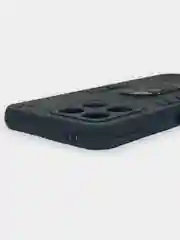 Черный чехол Huawei Honor X8a, Хуавей Хонор Х8а противоударный с металлической подставкой кольцом