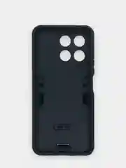 Черный чехол Huawei Honor X8a, Хуавей Хонор Х8а противоударный с металлической подставкой кольцом