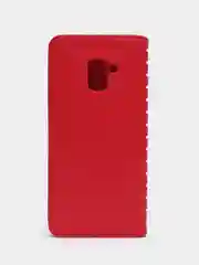 Красный чехол-книжка для Samsung A8 Plus