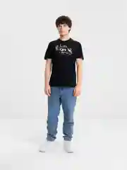 Черный футболка для мужчин черная и белая с принтом с надписью, 100% хлопок, однотонная