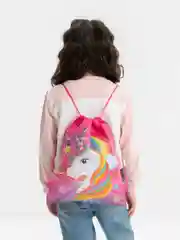 Кораллово-розовый мешок для обуви, в школу