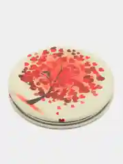 Коралловый меланж зеркало складное, карманное, косметическое, двойное