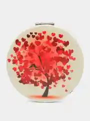 Коралловый меланж зеркало складное, карманное, косметическое, двойное