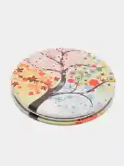 Лазурный зеркало складное, карманное, косметическое, двойное