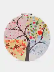 Лазурный зеркало складное, карманное, косметическое, двойное