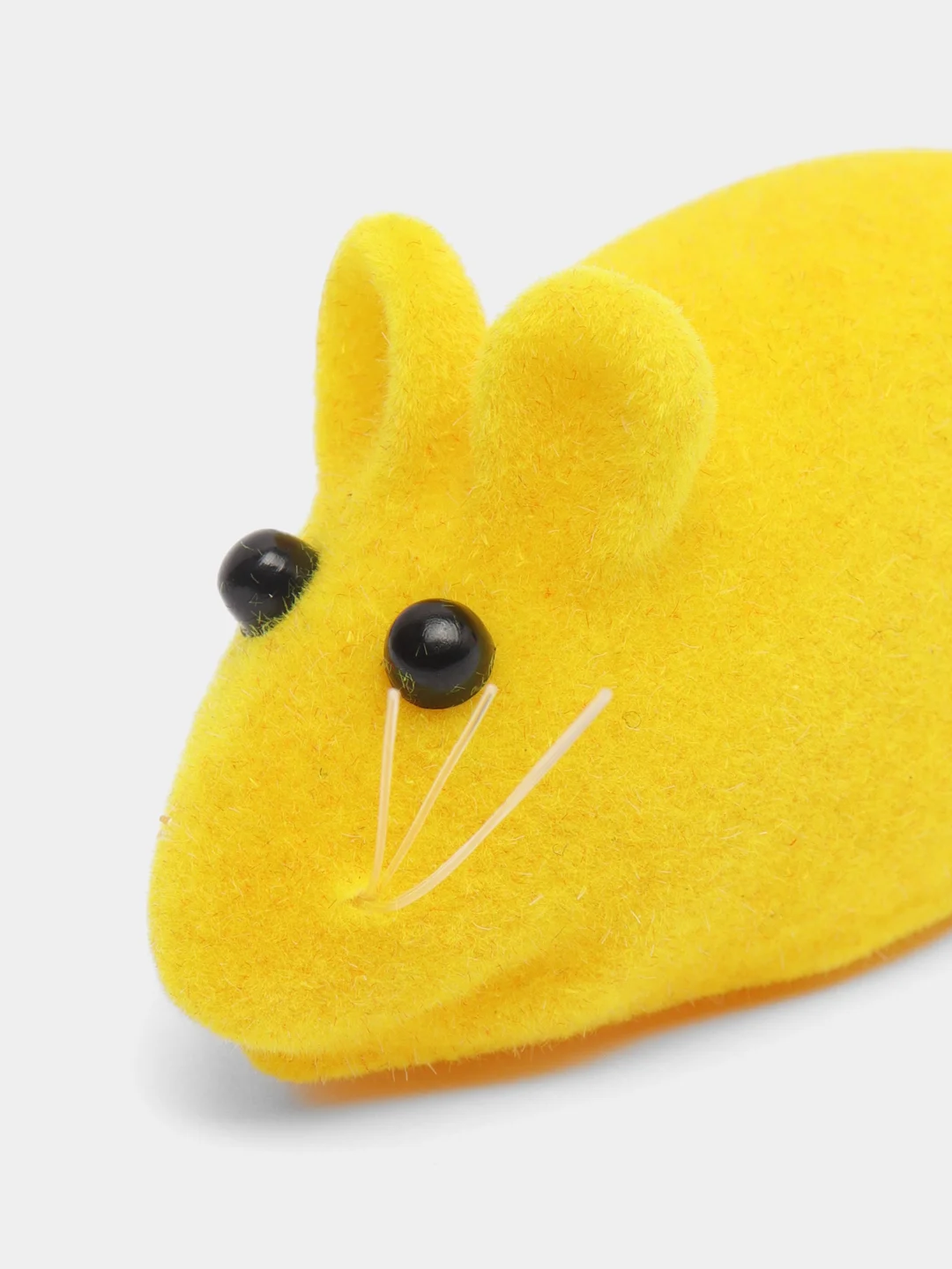 Желтый игрушка для кошки мышь с пищалкой