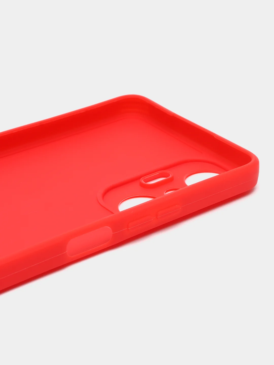 Красный чехол для Infinix Hot 20S (Инфиникс Хот 20с), силиконовый прозрачный