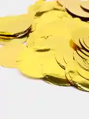 Золотой конфетти фольгированные, 4см, 15г, для праздника, шаров, подарков, именинника, молодоженов
