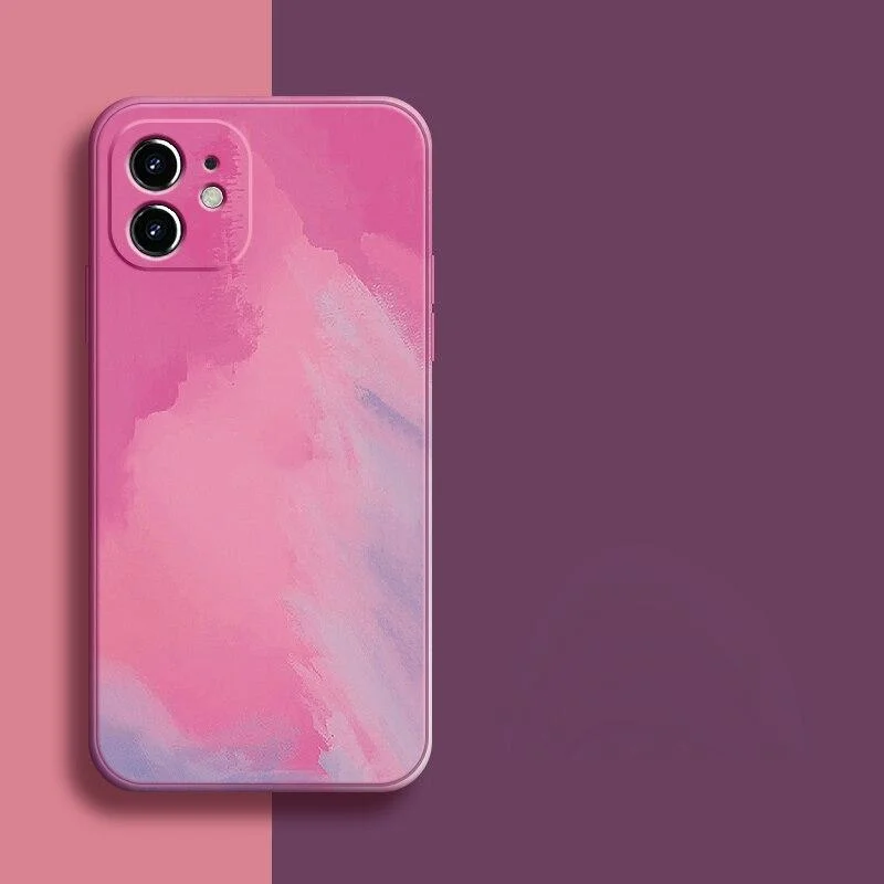 Тёмно-розовый силиконовый чехол с защитой камеры Xiaomi Redmi Note 11 Pro, 10S, 9T, 9C, 9  с рисунком