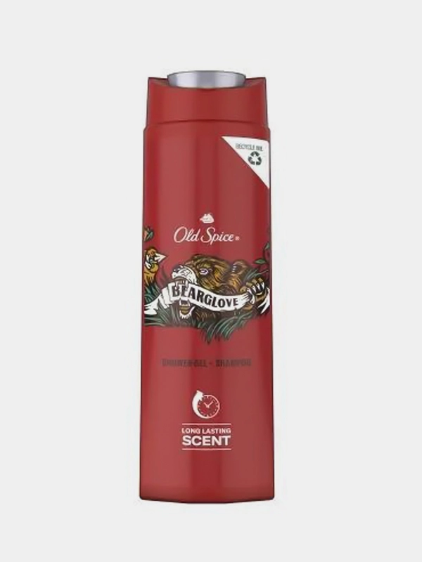 OLD SPICE Гель для душа + шампунь 2в1 Bearglove 400мл