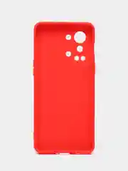 Красный силиконовый чехол для OnePlus Nord 2T (One Plus / 1+ / Ван Плюс Норд 2Т), прозрачный