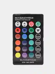 Разноцветные Светодиодные Лампы RGB в Габариты T10 с Пультом, W5W, Пара
