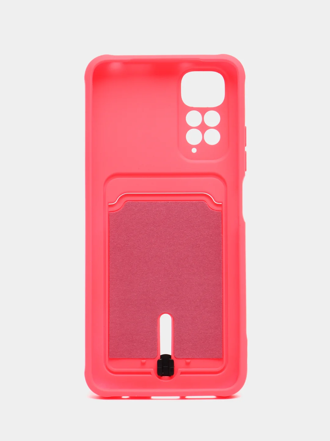 Тёмно-розовый чехол Xiaomi Redmi Note 11 4G, Redmi Note 11S  Редми Нот 11 / Нот 11С с карманом для карты
