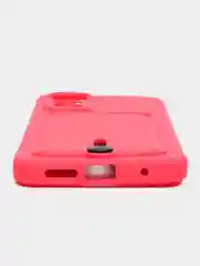 Тёмно-розовый чехол Xiaomi Redmi Note 11 4G, Redmi Note 11S  Редми Нот 11 / Нот 11С с карманом для карты