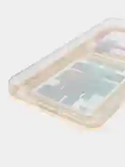 Желтый чехол Xiaomi Poco X4 Pro (Сяоми Поко Х4 Про), прозрачный, с карманом для карты, с рисунком