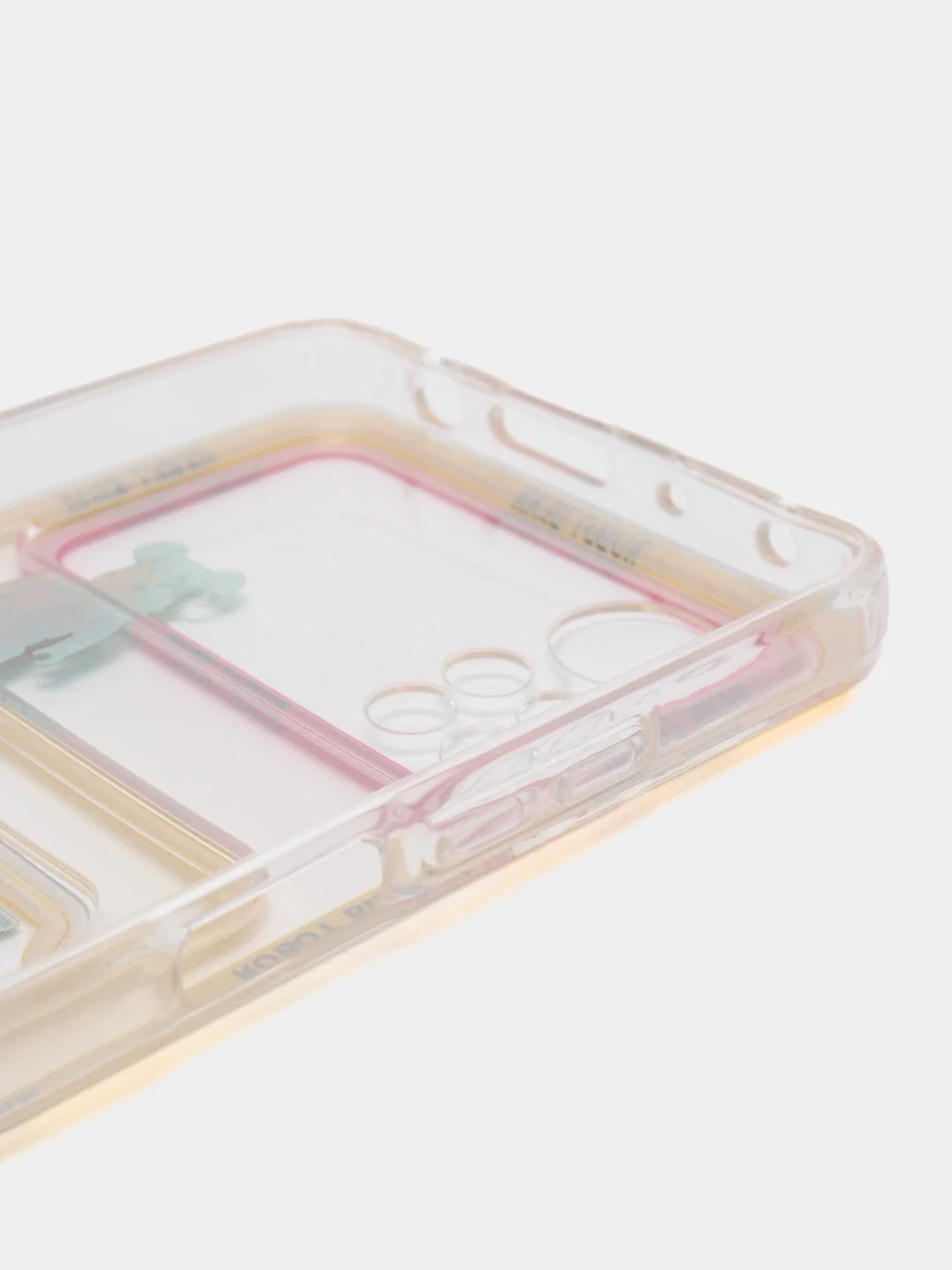 Желтый чехол Xiaomi Poco X4 Pro (Сяоми Поко Х4 Про), прозрачный, с карманом для карты, с рисунком