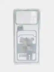 Ледяной чехол Xiaomi Poco X4 Pro (Сяоми Поко Х4 Про), прозрачный, с карманом для карты, с рисунком