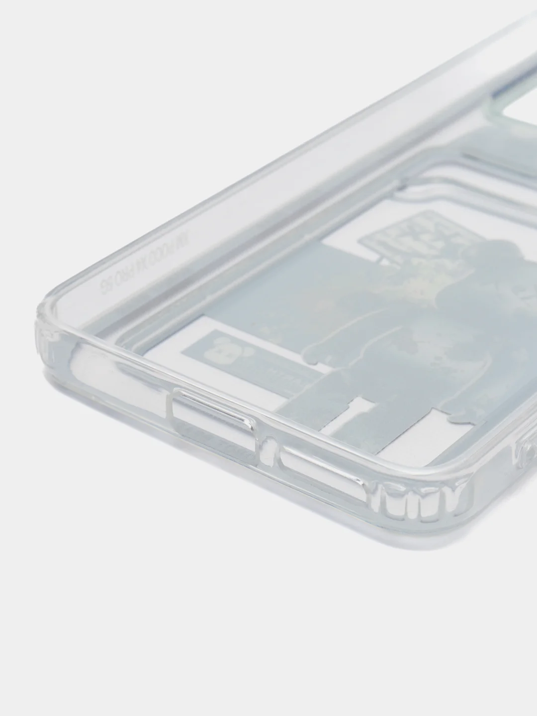 Ледяной чехол Xiaomi Poco X4 Pro (Сяоми Поко Х4 Про), прозрачный, с карманом для карты, с рисунком
