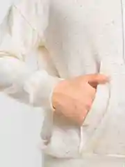 Молочный худи мужской с капюшоном