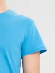 Голубой футболка мужская, 100% хлопок