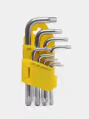 Набор шестигранных имбусовых ключей  Torx, 9 шт, звездочка с отверстием T10-T50