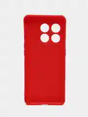 Красный силиконовый чехол для OnePlus 10 Pro (One Plus / Ван Плюс 10 Про / 1+), прозрачный