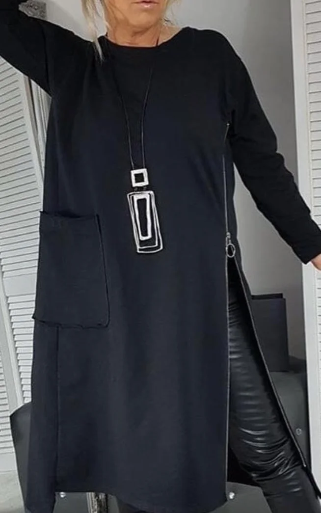 Платье черное повседневное с замком,  большие размеры 3XL(56), 4XL, 5XL, 6XL, 7XL, 8XL