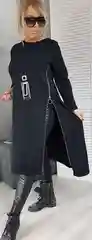 Платье черное повседневное с замком,  большие размеры 3XL(56), 4XL, 5XL, 6XL, 7XL, 8XL