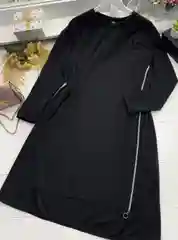 Платье черное повседневное с замком,  большие размеры 3XL(56), 4XL, 5XL, 6XL, 7XL, 8XL