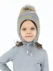 Белый шапка детская зимняя