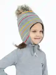 Белый шапка детская зимняя