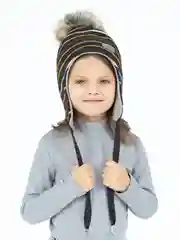 Угольный шапка детская зимняя