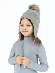 Серый шапка детская зимняя