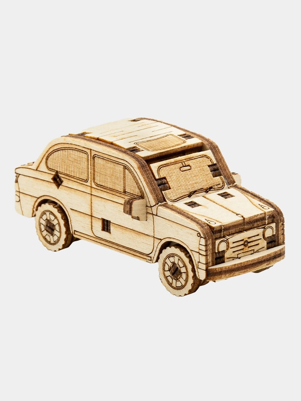 Деревянный конструктор UNIWOOD UNIT Fiat, сборная модель