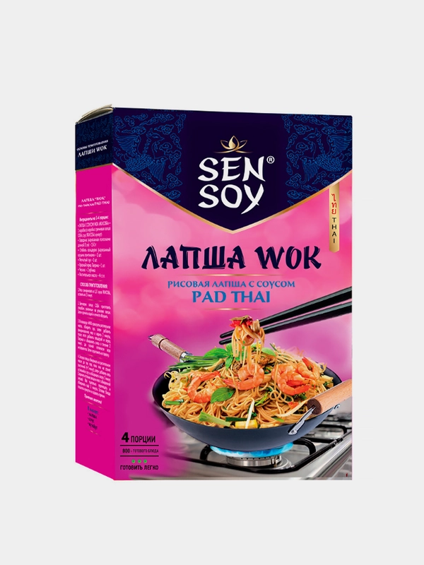 Sen Soy WOK по-тайски: Лапша рисовая с соусом Pad Thai 235г