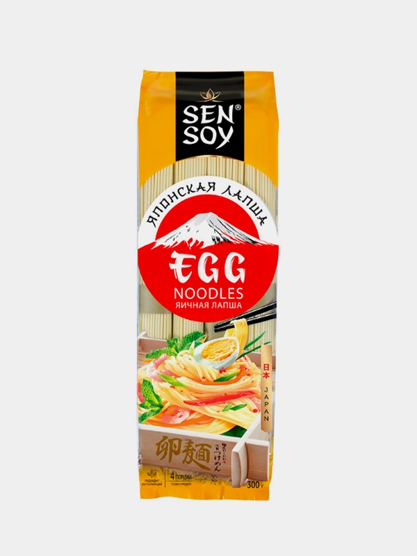 Sen Soy Лапша яичная EGG NOODLES 300г