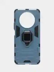 Синий меланж чехол противоударный с кольцом на Honor X9 (Хонор Х9)