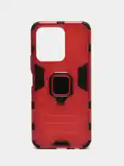 Красный чехол противоударный с кольцом на Honor X6 (Хонор Х6)