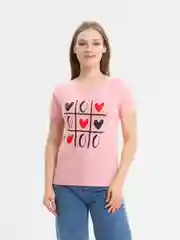 Коралловый меланж футболка женская, с принтом "Сердце"