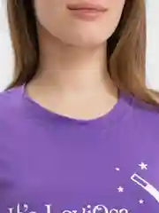 Фиолетовый футболка женская с печатью "Its LeviOsa, not LeviosA", по мотивам Гарри Поттера