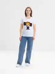 Белый футболка женская с печатью