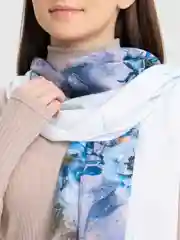 Голубой шарф легкий