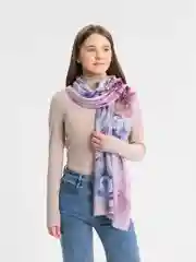 Сиреневый шарф легкий