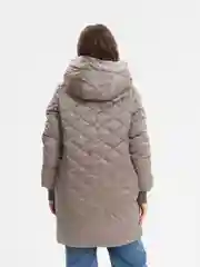 Бежевый меланж куртка женская, демисезонная, утепленная