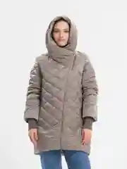 Бежевый меланж куртка женская, демисезонная, утепленная