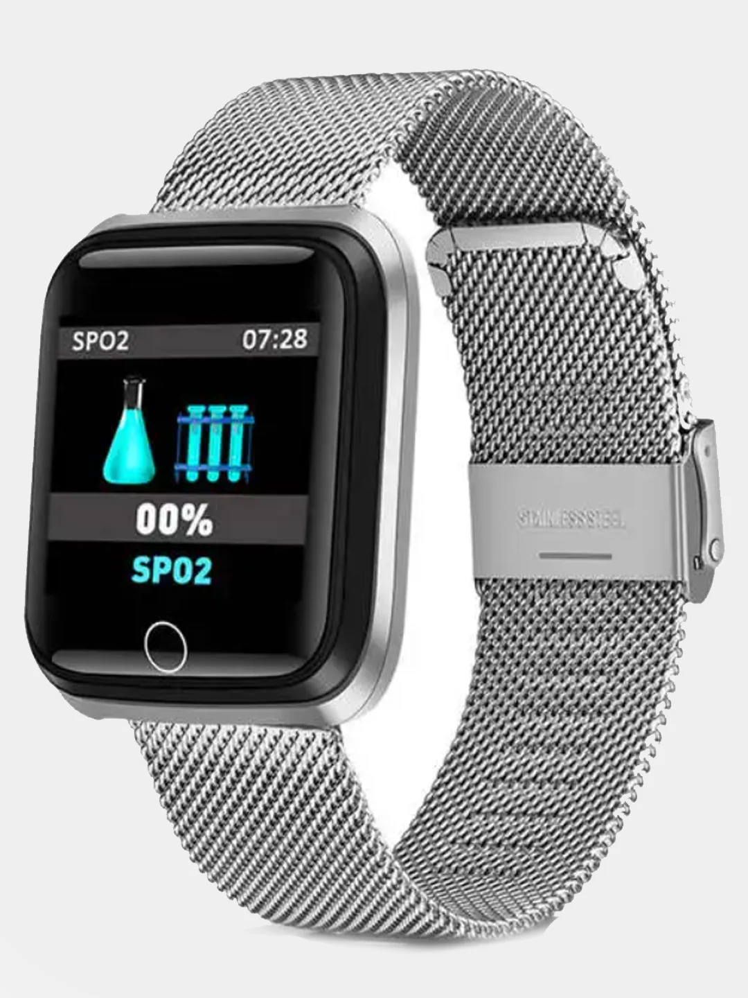 Серебряный наручные смарт часы, Smart Watch Lige BW0063 в подарочной упаковке