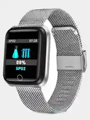 Серебряный наручные смарт часы, Smart Watch Lige BW0063 в подарочной упаковке