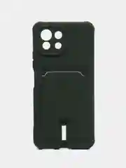 Тёмно-зелёный чехол для Xiaomi Mi 11 Lite / Mi 11 Lite 5G NE ( Ми 11 Лайт )с карманом для карт
