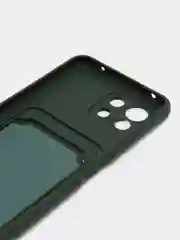 Тёмно-зелёный чехол для Xiaomi Mi 11 Lite / Mi 11 Lite 5G NE ( Ми 11 Лайт )с карманом для карт